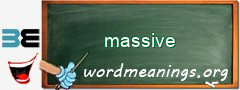 WordMeaning blackboard for massive